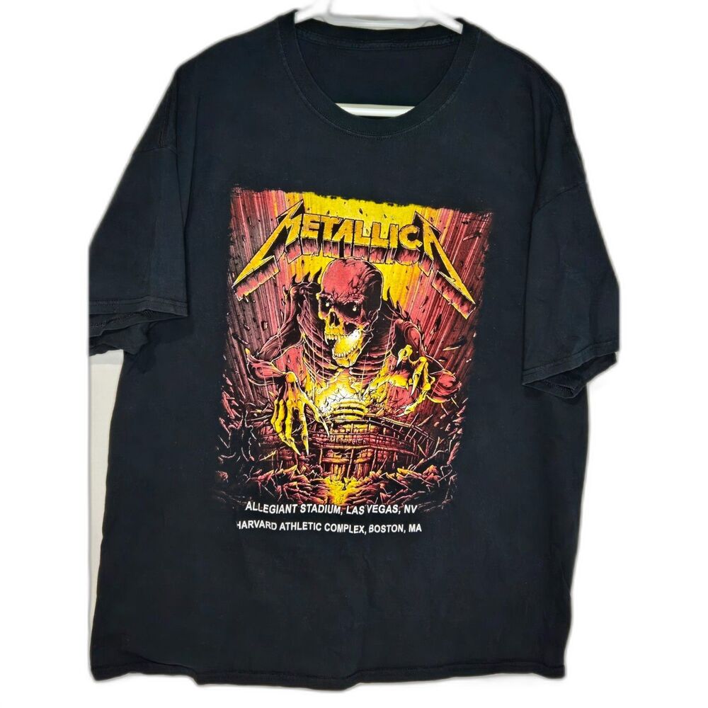 Metallica Concert T-Shirt Allegiant Stadium Las Vegas 2022 | Men's Size XL Black